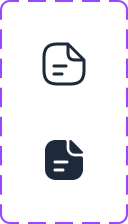 Document icon, default and active