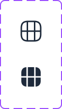 Grid icon, default and active
