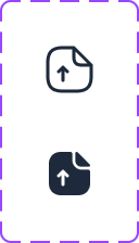 Upload icon, default and active