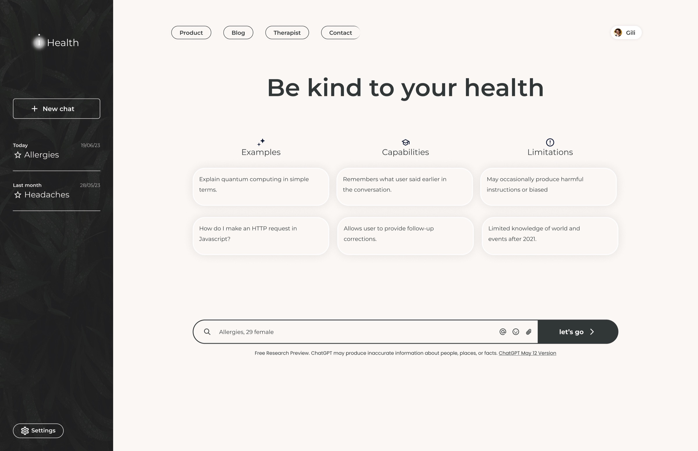 Item page, final design