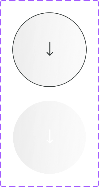 Scroll down button in two states