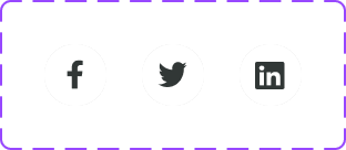 Facebook, Twitter and LinkedIn buttons
