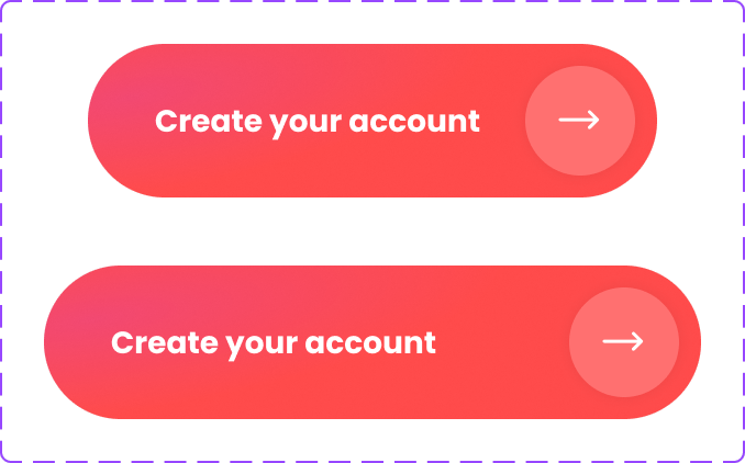 Create your account button in two states
