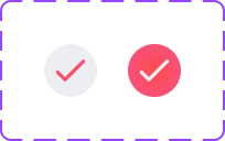 Check toggle, off and on