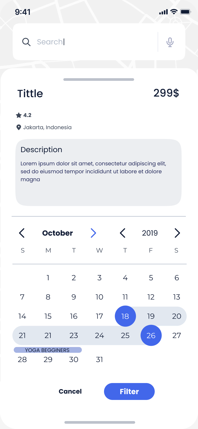 Calendar wireframe