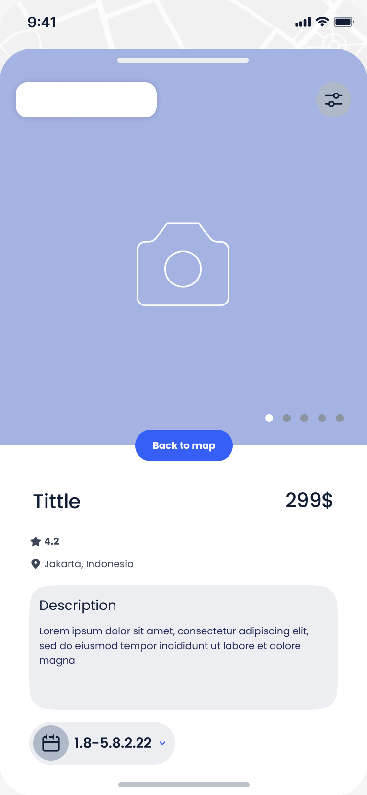 Item page wireframe